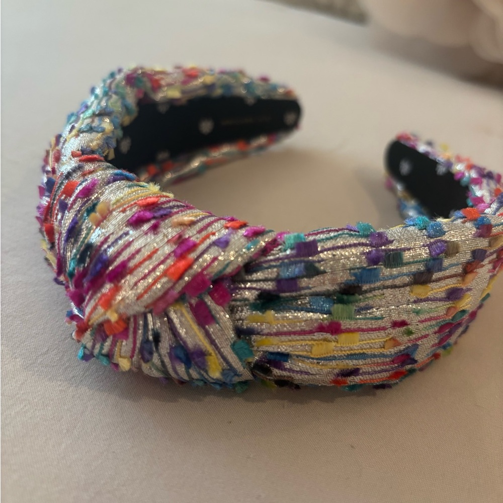 Lele Sadoughi Multicolor Metallic Knotted Headband - Picture 2 of 3